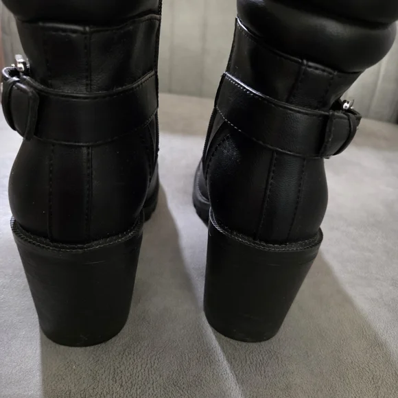 G by Guess Jaydyn Combat Boots Black Lace Up Buckle Zipper Size 9 - Picture 5 of 7